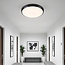 Black flush ceiling lights Ø35.2 cm with emergency unit - CCT switch 3000K/4000K/6000K