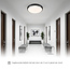 Black flush ceiling lights Ø35.2 cm with emergency unit - CCT switch 3000K/4000K/6000K