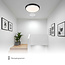 Black ceiling light Ø35.2 cm with sensor and adjustable colour temperature