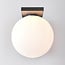 Outdoor wall light Luna anthracite with opal-white shade