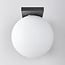 Outdoor wall light Luna anthracite with opal-white shade