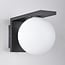 Outdoor wall light Luna anthracite with opal-white shade