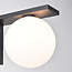 Outdoor wall light in anthracite with opal white polycarbonate shade - Luna