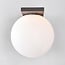 Outdoor wall light Luna brown with opal-white shade