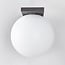 Outdoor wall light Luna brown with opal-white shade