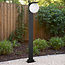Standing outdoor lamp in anthracite with opal white polycarbonate shade - Mesia