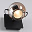 Wall spotlight Jace - black with amber glass