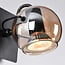 Wall spotlight Jace - black with amber glass