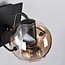 Wall spotlight Jace - black with amber glass
