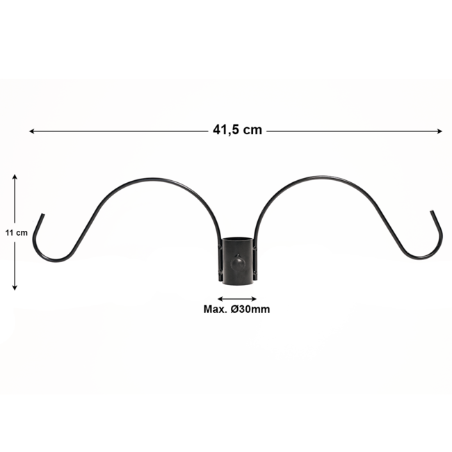 Metal ring with hanging hooks for posts