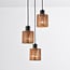 Canico 3-light pendant light - black with rope