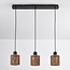 Braided rope pendant lamp, 3-light - Carrizo