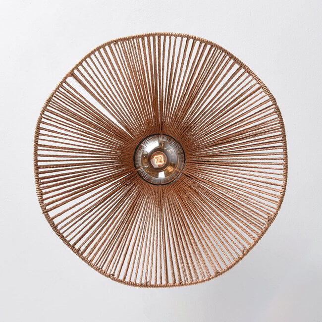 Carta 1-light ceiling light- black with rope