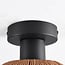 Carta 1-light ceiling light- black with rope
