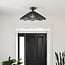 Carta 1-light ceiling light - black with black rope