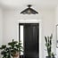 Carta 1-light ceiling light - black with black rope