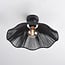 Carta 1-light ceiling light - black with black rope