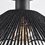 Carta 1-light ceiling light - black with black rope