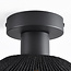 Boho-chic ceiling lamp Carta Black with rope Ø40 cm