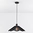 Artigo 1-light pendant light - black with black rope