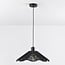 Artigo 1-light pendant light - black with black rope
