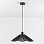 Black pendant lamp with braided rope - Artigo