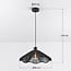 Artigo 1-light pendant light - black with black rope