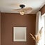 Ceiling lamp Satu in woven raffia paper