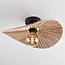 Ceiling lamp Satu in woven raffia paper