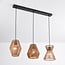 Intan 3-light pendant light - rope