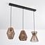 Intan 3-light pendant light - rope