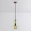Pendant light Rurka gold with green glass