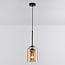 Cloche shape pendant light Topel - amber glass