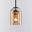 Cloche shape pendant light Topel - amber glass