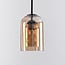 Cloche shape pendant light Topel - amber glass