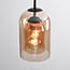 Cloche shape pendant light Topel - amber glass