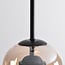 Cloche shape pendant light Topel - amber glass