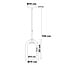 Cloche shape pendant light Topel - amber glass