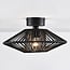 Outdoor lamp Woven in black woven rope, IP54