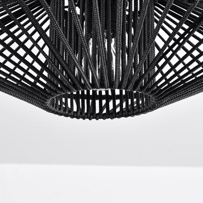 Outdoor lamp Woven in black woven rope, IP54