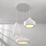 3-light pendant lamp in White, Wabi-Sabi style - Mizu