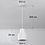 pendant light Haru - white stone effect