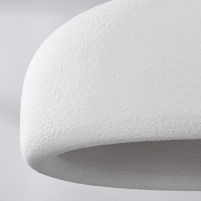 Minimalist Wabi-Sabi Kaoru pendant lamp Ø60 cm with stone effect - White