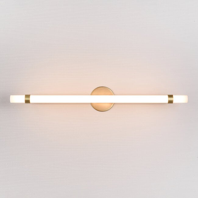 Adjustable bathroom mirror light, Gold with integrated LEDs - Optix