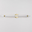 Adjustable bathroom mirror light, Gold with integrated LEDs - Optix