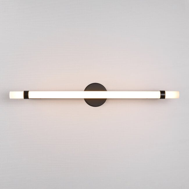 Sliding bathroom mirror light Optix in black