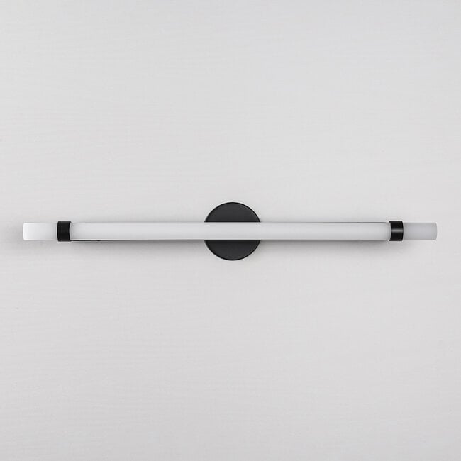 Sliding bathroom mirror light Optix in black