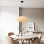 Minimalist linen pendant lamp, beige - Linte