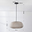 Minimalist linen pendant lamp, beige - Linte