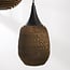 Zensa 3-light pendant light - black and brown paper fibre